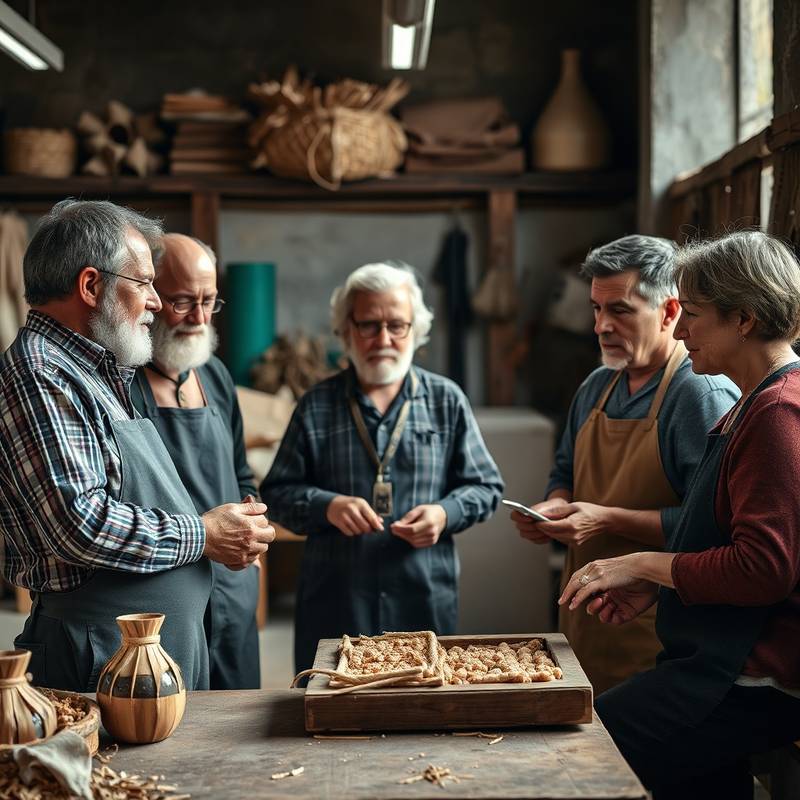 Artisans échangeant sur des pratiques écoresponsables lors d'un atelier