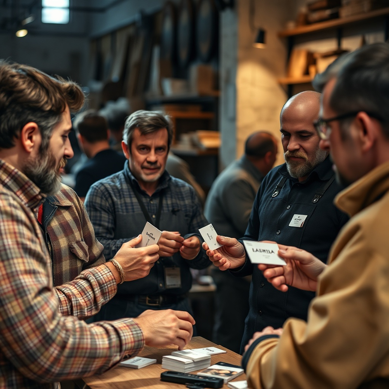 Un événement de réseautage artisanal avec des échanges entre artisans.